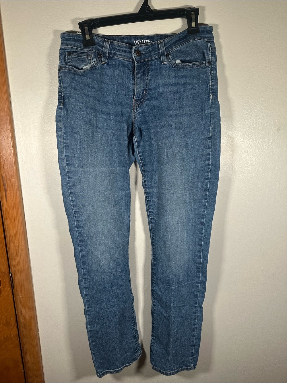 Signature by Levi Strauss Women's Mid Rise or Modern Straight Jeans Blue Size 8